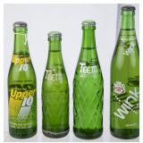 Lot of Teem and Wink Soda Bottles with Product