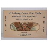 10 Military Comic Post Cards in Original Envelope