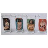 4 Anheuser-Busch Peek-A-Boo Pub Glasses