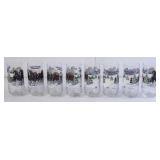 8 Budweiser Clydesdales Drinking Glasses