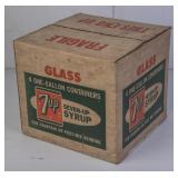 7up Syrup Cardboard Crate w/4 Gallon Bottles
