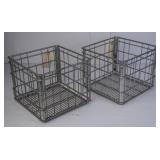 2 Biltmore Dairy Farms Wire Milk Crates