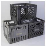 3 Biltmore Dairy Farms Plastic Milk Crates