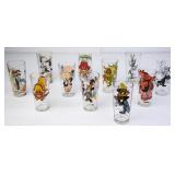 Lot of 11 Warner Brothers Character Glasses