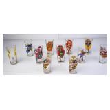 Lot of 11 Pepsi "Super" Series Character Glasses
