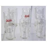 Lot of 9 Pepsi Reproduction Syrup Glasses