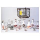 Lot of Mid West Clear Milk Bottles