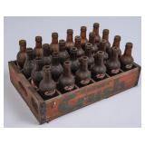 Orange Crush 24 Cell Wood Crate with Brown Bottles