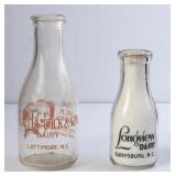 Lot of 2 NC Milk Bottles