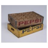 Lot of 2 Wooden Pepsi Crates