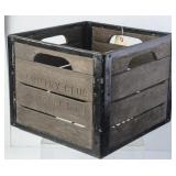 Country Club Dairy Dark Wood Crate