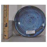 Stoneware Plate Blue Glaze,