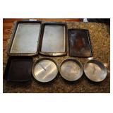 Assorted Baking Sheets And Pans.