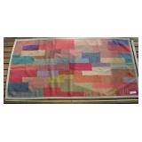 Hand Woven Wool Rug, Hook And Loop. Multi Color S