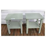 2 Green Occasional Tables.