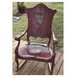 Exceptional Chippendale Rococo Rocking Chair, Trim