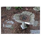 Concrete Bird Bath Heart.