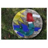 Mosaic Yard Paver, Sunshine And Fly Agaric.