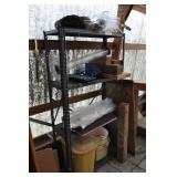 Metal Rack W/ Contents- Hardware, Clamps, Glass