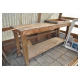 Garden Shed Workbench, Wood, 82"long