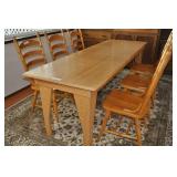 Long Dining Table, Light Wood 90x30x30"