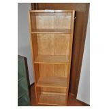 Short Bookcase With Adjustable Shelves, Light Wood