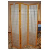 Room Divider, Privacy Screen, 3 Light Wood Panels