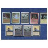 9 Magic The Gathering Cards 1993 - Giant Growth,