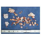 Small Bag Of Rough Red Opals, Some Still In The S.