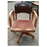 Vintage Bent Wood Swivel Office Chair, Needs