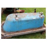 Blue Cast Iron Tub With Claw Feet,