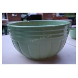Vtg R.r.p. Roseville Ohio Large 10" Green Pottery