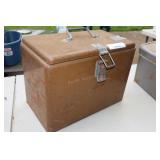 Vintage American Little Brown Chest Ice Chest