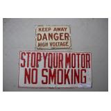 2 Metal Signs