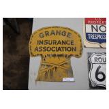 Grange Insurance Assoc. Double Sided Metal Sign