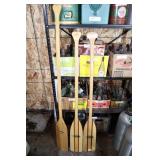 3 Wooden Oars, Feather Brand, Seasense