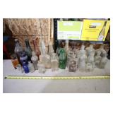 Bottle Collection, Blue Brown, Green And Clear