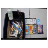 Large Collection Of Art Brushes, Pencils, With Tub