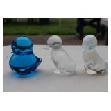 3 Glass Ducks.