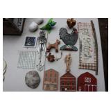 Assorted Decor And Needlepoint.