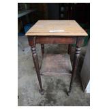 Side Table With Turned Legs, Needs Repair.