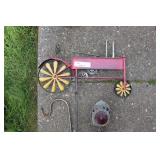 Metal Garden Art Stakes- Tractor, Hook, Candlehldr