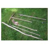 Wood Handle Farm Tools & Walking Stick