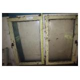 Vintage Painted Wood Frame Windows