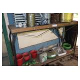 Wood And Metal Sofa Table,used Outside.no Contents