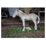 Cement Mule, Missing A Leg, Ears Detached.