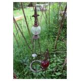 2 Lightning Rod Yard Art Sculptures.