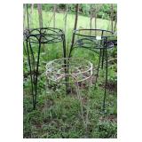 3 Metal Plant Stands.
