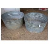 2 Large Galvanized Pails.