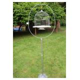 Vintage Copper Bird Cage And Stand